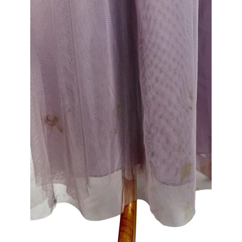 Davids Bridal Lavender One-Shoulder Embroidered Prom Bridesmaid Dress Gown - Picture 15 of 16